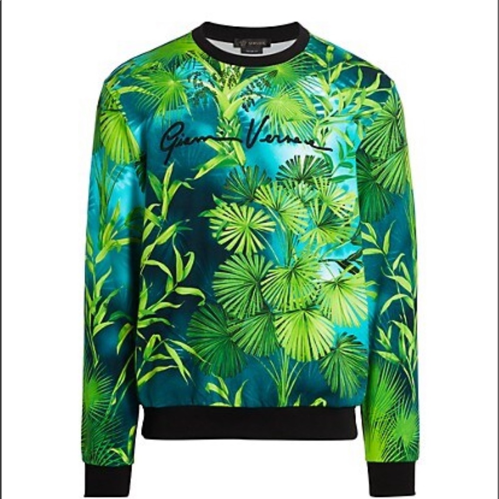Brand New w/tags Saks Versace Jungle Print Oversized Sweater